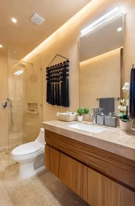 شقة Luxury Beachfront Penthouse With Private Pool تولوم