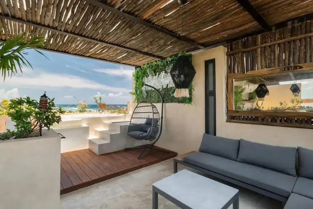 Luxury Beachfront Penthouse With Private Pool تولوم 0*,