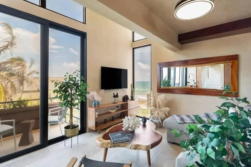 شقة Luxury Beachfront Penthouse With Private Pool تولوم المكسيك